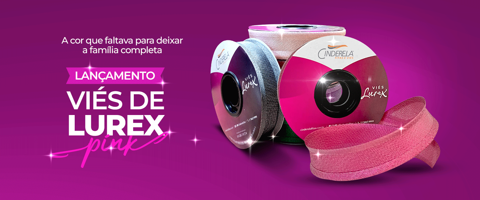 Viés de Lurex Pink